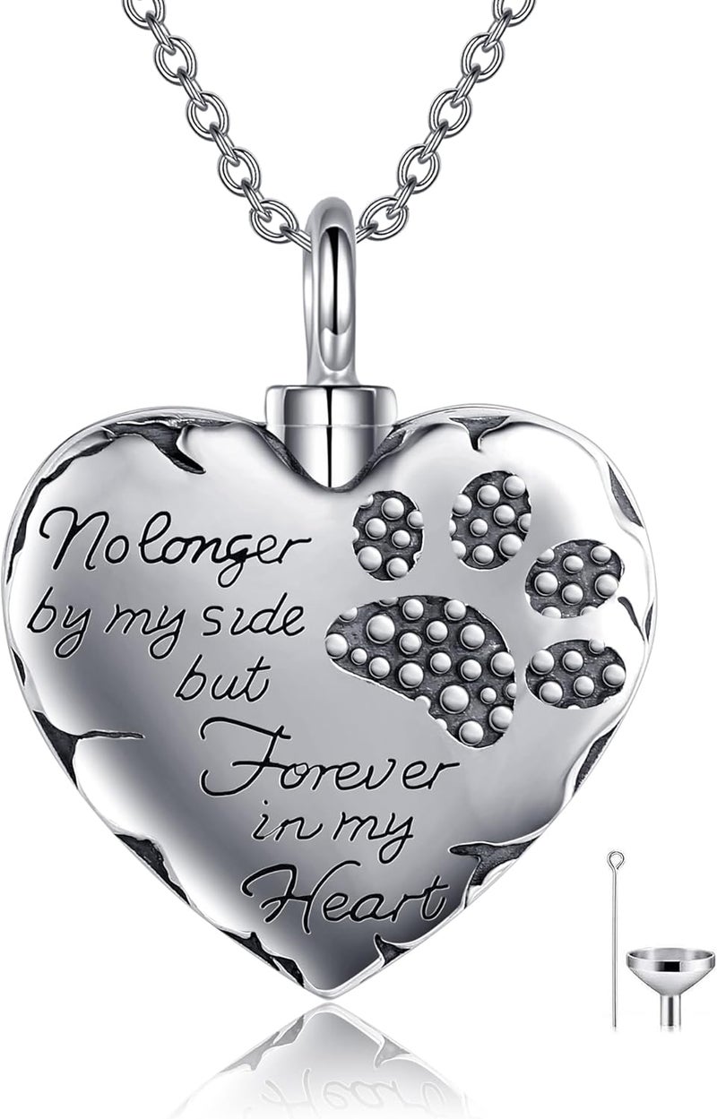 YFN Urn Necklaces for Ashes Sterling Silver Heart Urn Necklaces for Ashes Cremation Memory Jewelry for Women Men - Image 1
